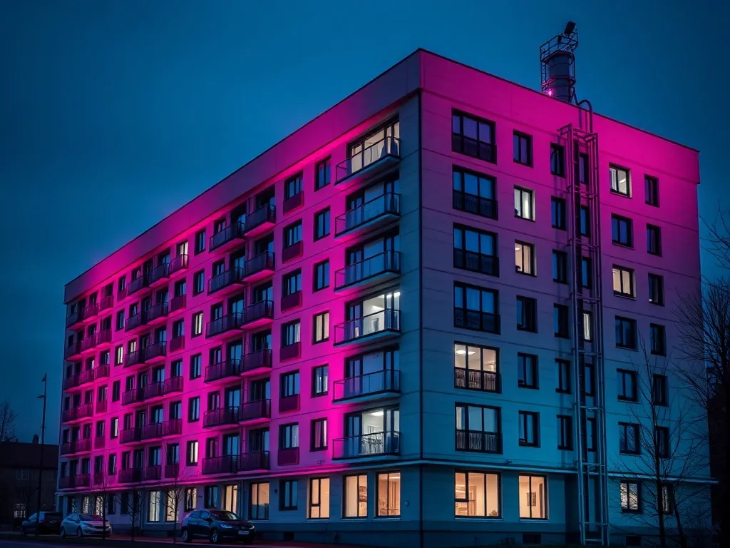 Industrial modern apartment building in Szekesfehervar, Hung
